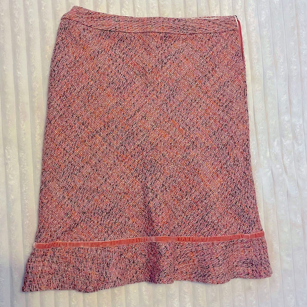 Vintage GAP circa 2004 Skirt & Handbag Pink Tweed Holiday Collection